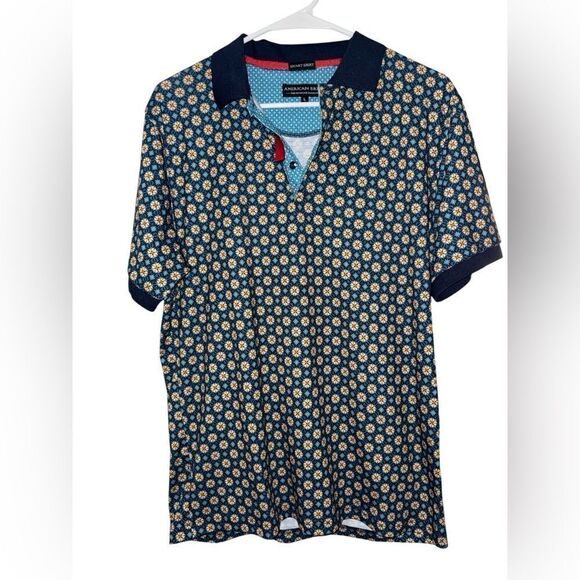 American Breed Other - American Breed Patterned Polo Shirt